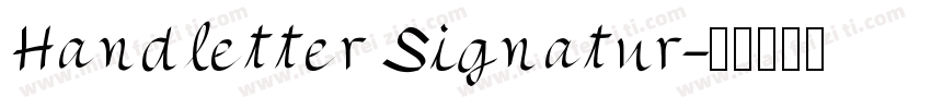 Handletter Signatur字体转换